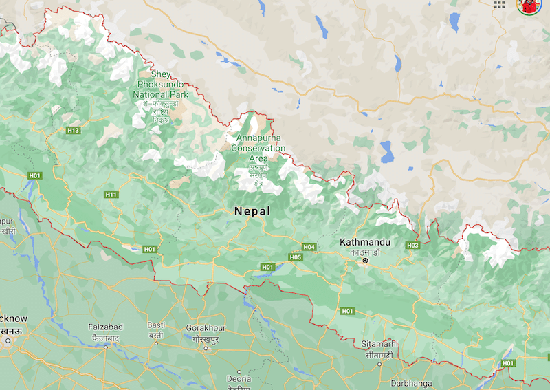 Nepal map