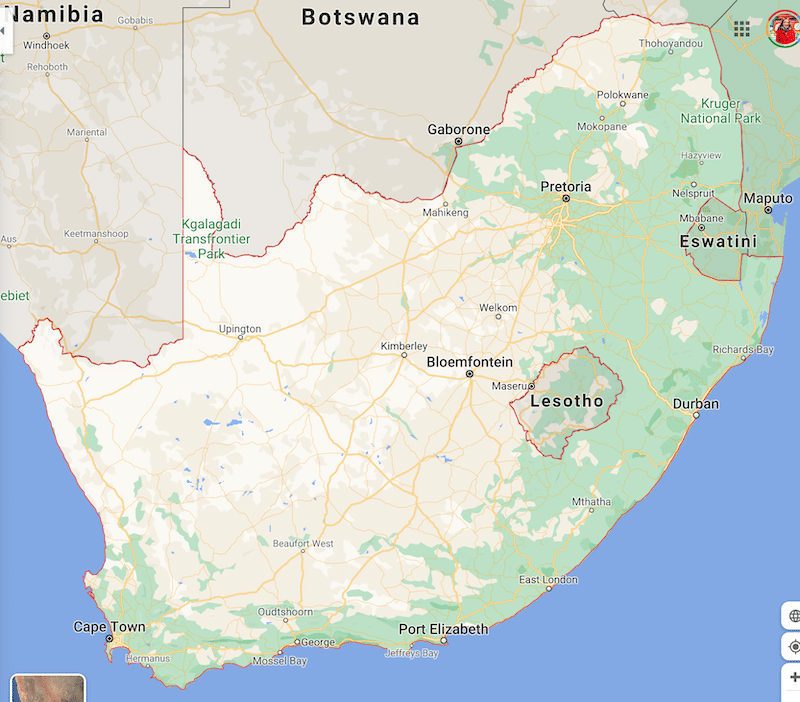 South Africa map